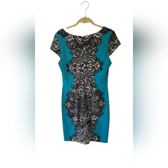 ❤️ SHELBY & PALMER DRESS SHORT SLEEVE GREEN BLACK SIZE: 6 - Picture 2 of 11